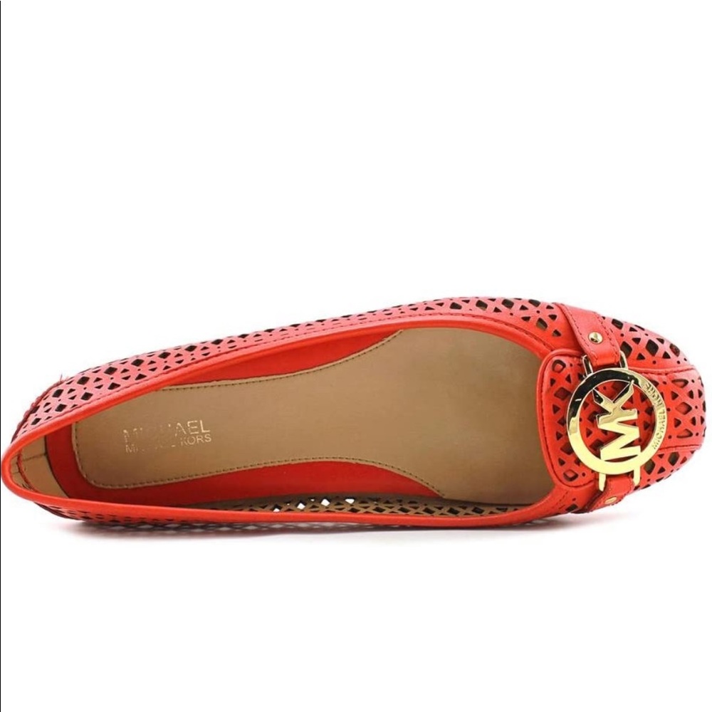 Michael Kors Perforated Fulton Moc Flats - Sienna